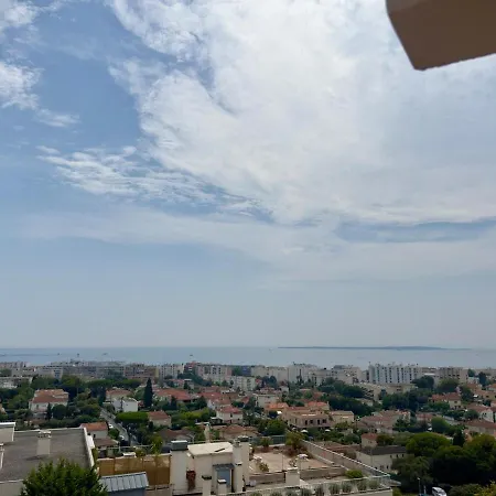Apartment Sea View 4 People Terrace 60 M & Pool Antibes