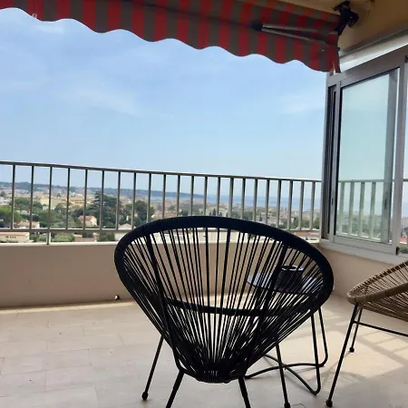 Sea View 4 People Terrace 60 M & Pool Apartamento Antibes